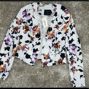 Women’s Floral Crop Blazer